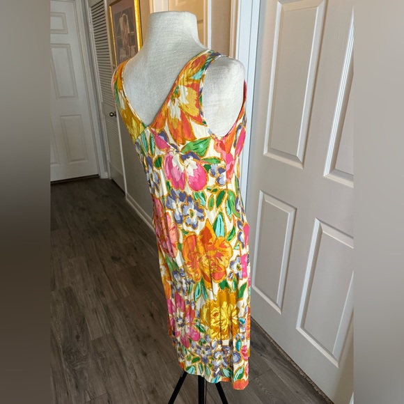 Jams World Dress Small Sleeveless Short Vintage 90s Y2K Hawaiian USA Tropical - Picture 8 of 8